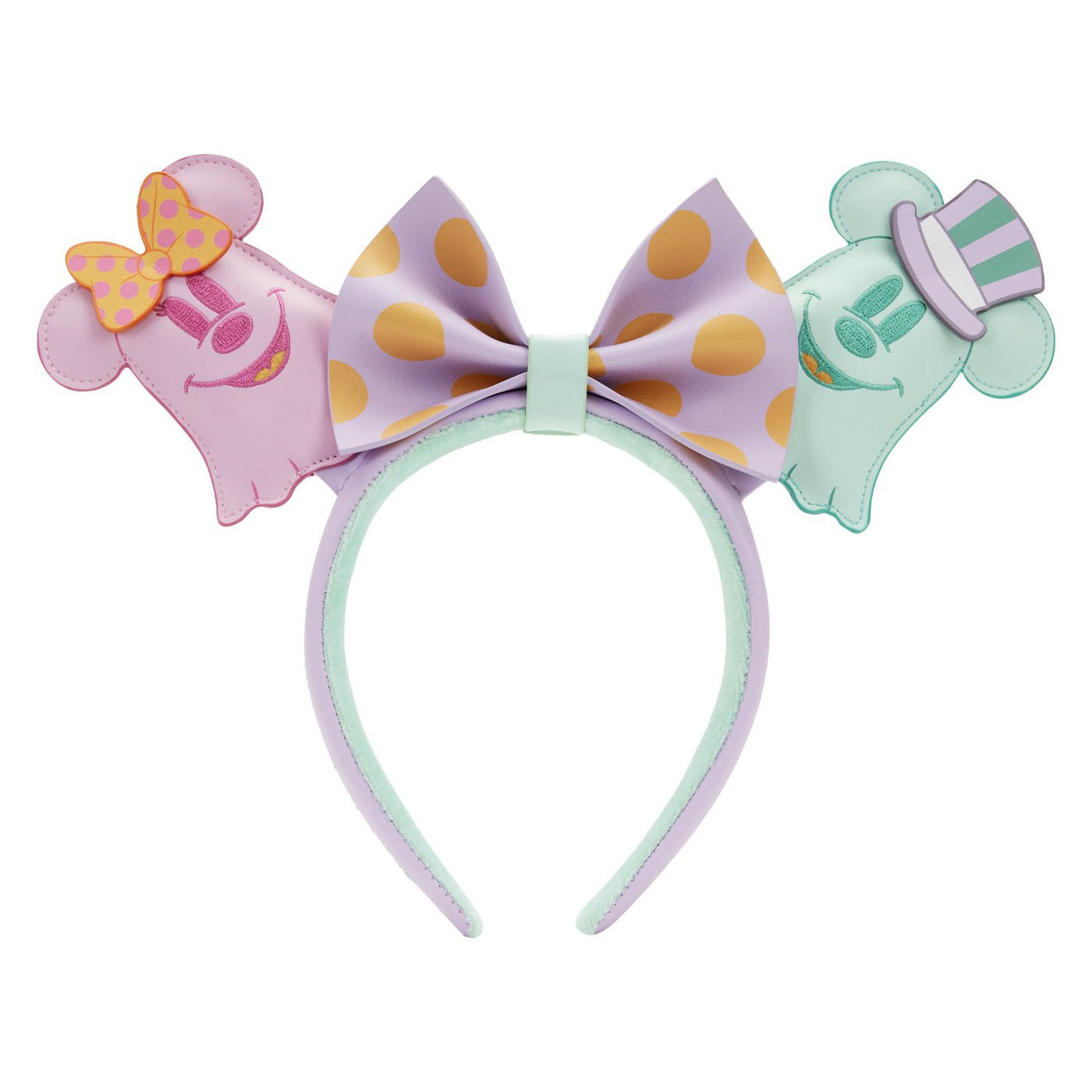 Loungefly Disney Pastel Ghost Minnie and Mickey Ears Headband - Front