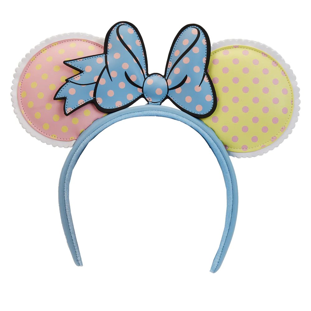 Loungefly Disney Minnie Pastel Color Block Dots Headband - Loungefly headband front