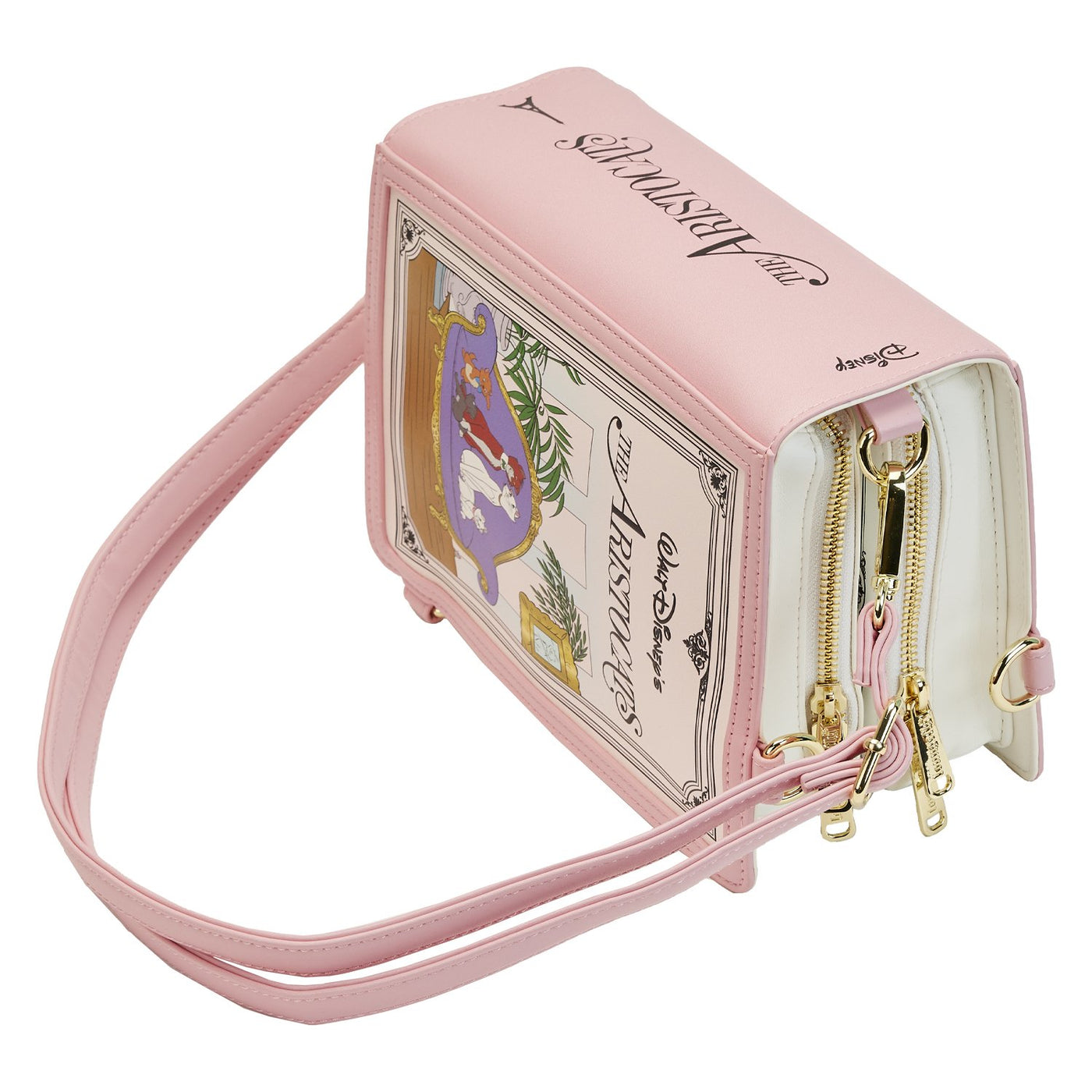 671803455214 - Loungefly Disney The Aristocats Classic Book Convertible Crossbody - Top View