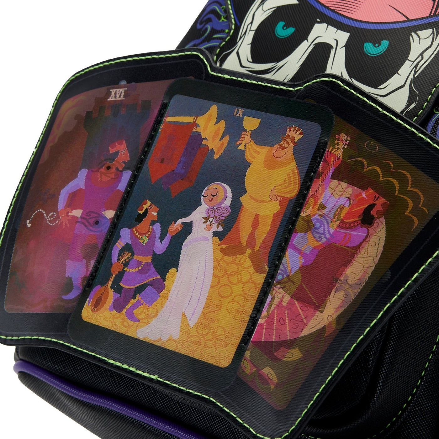 Loungefly Disney Princess and the Frog Dr. Facilier Lenticular Mini Backpack - Front Pocket