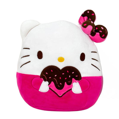 Squishmallows Sanrio Valentine 8" Chocolate Hello Kitty Plush Toy - Front