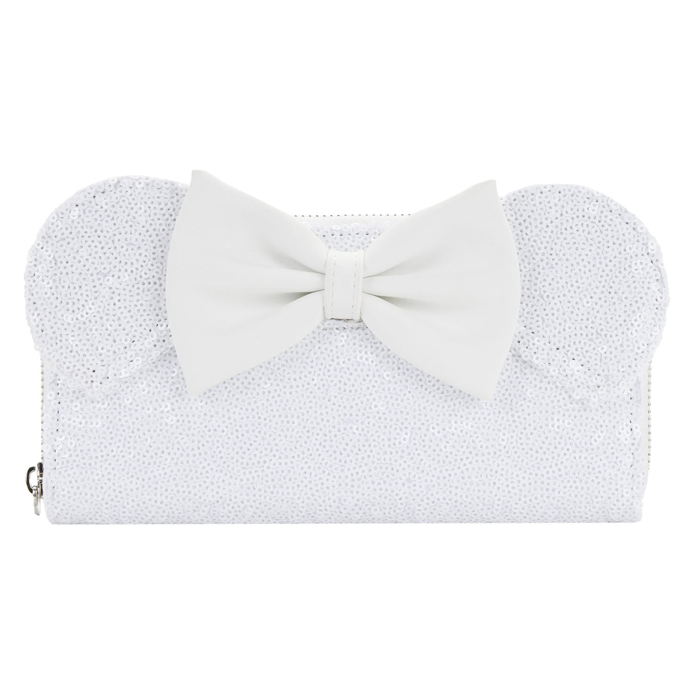 Loungefly Disney Minnie Sequin Wedding Zip-Around Wallet - Front