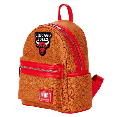 Loungefly NBA Chicago Bulls Basketball Logo Mini Backpack - Side View