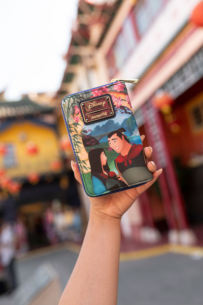 Loungefly Disney Mulan Castle Zip-Around Wallet - IRL Back