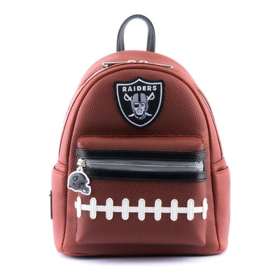 Loungefly NFL Las Vegas Raiders Pigskin Logo Mini Backpack - Front