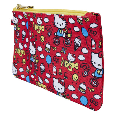Loungefly Sanrio Hello Kitty 50th Anniversary Classic Allover Print Nylon Pouch Wristlet - Side View