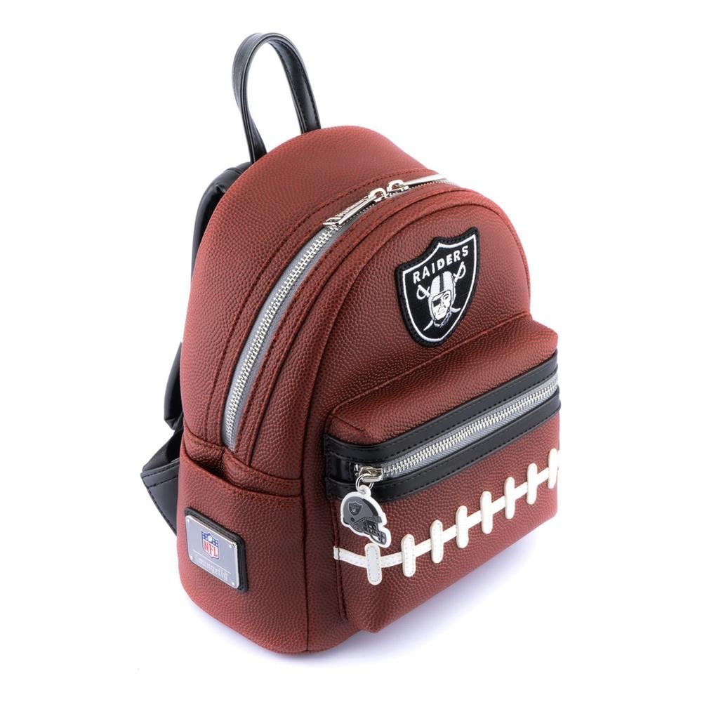 Loungefly NFL Las Vegas Raiders Pigskin Logo Mini Backpack - Top