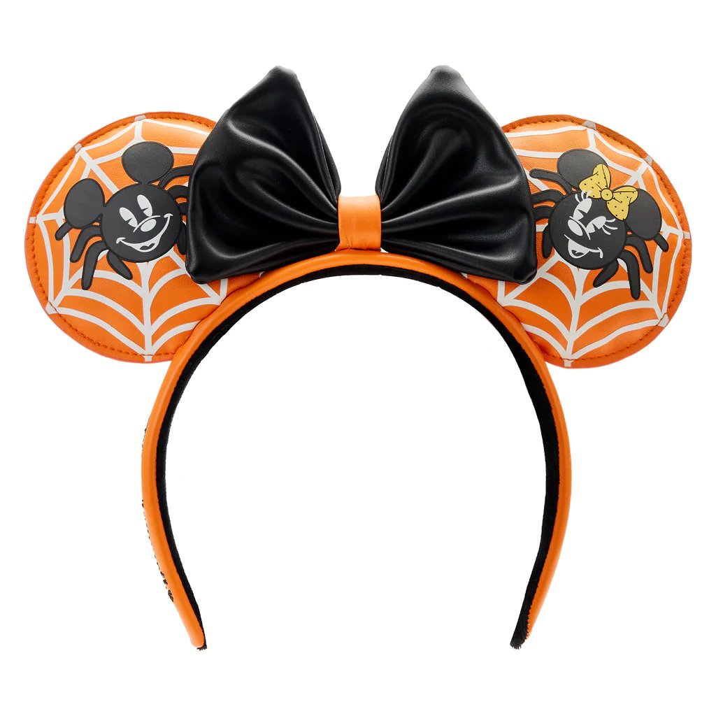 Loungefly Disney Mickey and Minnie Spider Glow Ear Headband - Front