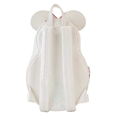 Loungefly Disney Minnie Pastel Figural Snowman Mini Backpack - Back
