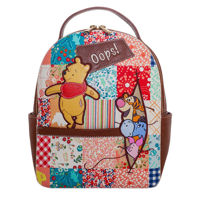 Danielle Nicole Disney Winnie the Pooh Oops! Patchwork Backpack-FRONT