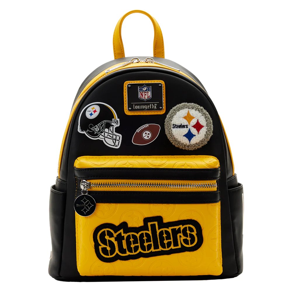 Loungefly NFL Pittsburg Steelers Patches Mini Backpack - Front