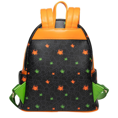 671803469112 - 707 Street Exclusive - Loungefly Disney Glow in the Dark Pumpkin Minnie Mouse Mini Backpack - Back