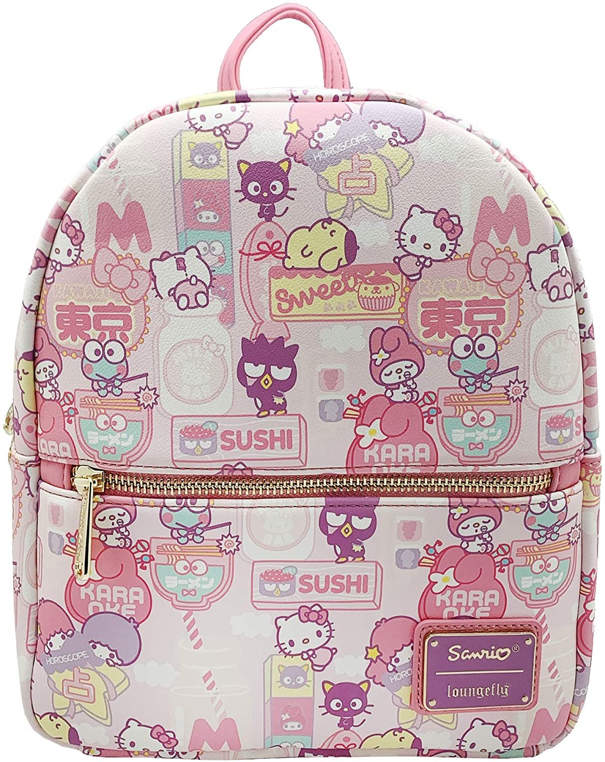 Sanrio Hello Kitty Kawaii Allover Print Convertible Mini Backpack