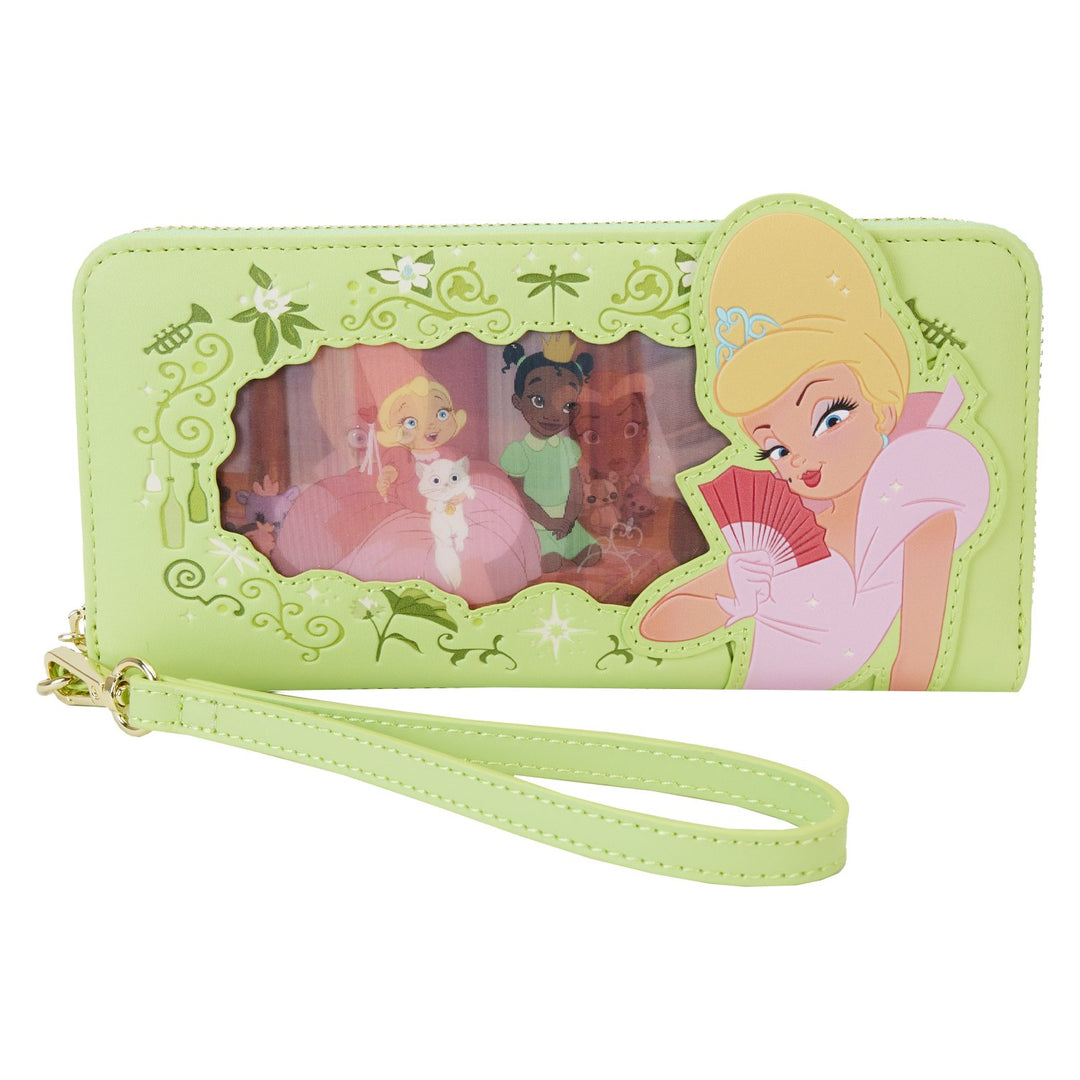 Loungefly Disney Princess and the Frog Tiana Lenticular Zip-Around Wristlet Wallet - Front