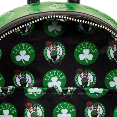 Loungefly NBA Boston Celtics Debossed Logo Mini Backpack - Interior Lining