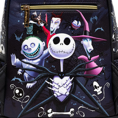 WondaPop Disney Nightmare Before Christmas Halloweentown Mini Backpack - Back Close Up