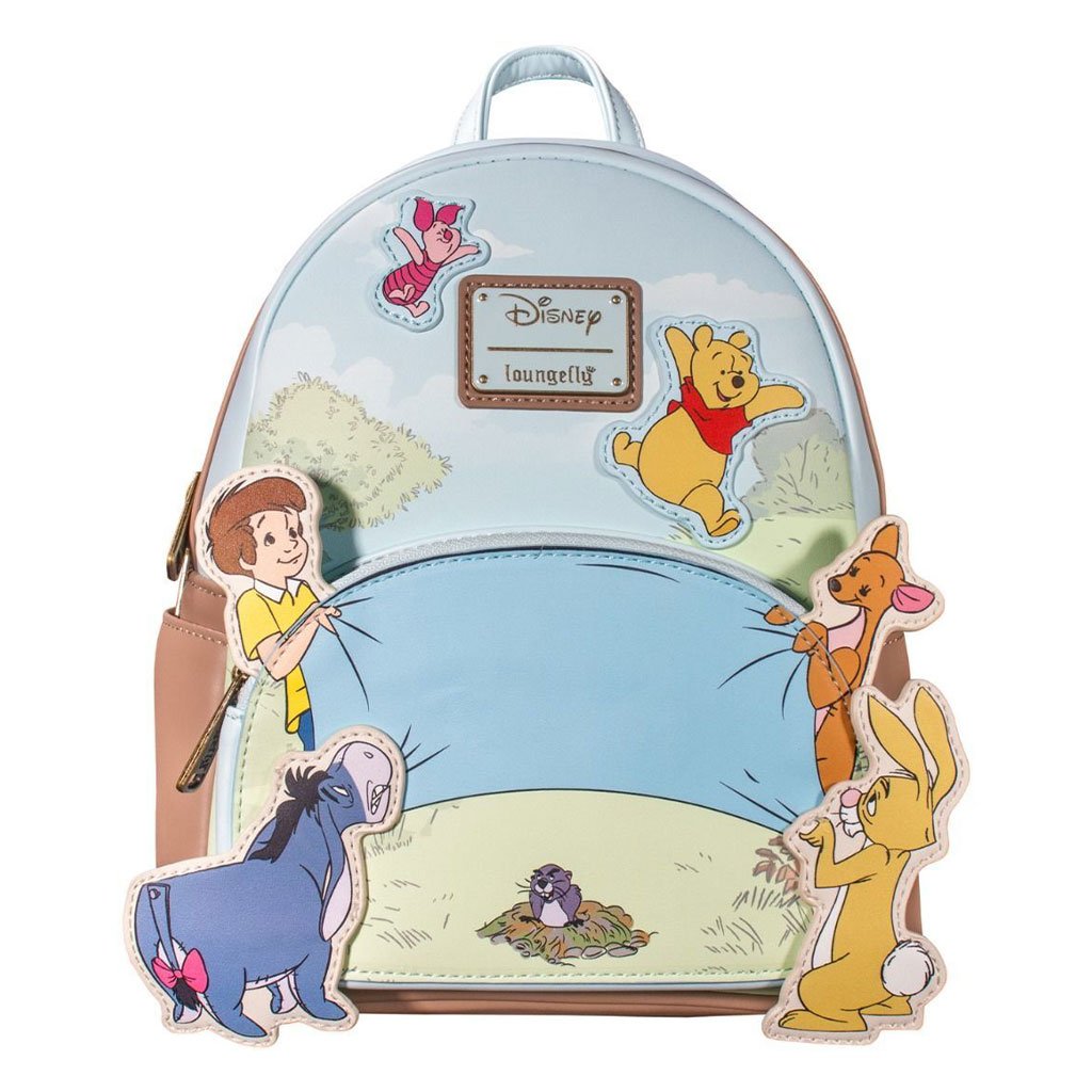 Loungefly Disney Winnie the Pooh 95th Anniversary Mini Backpack by Loungefly (front view)