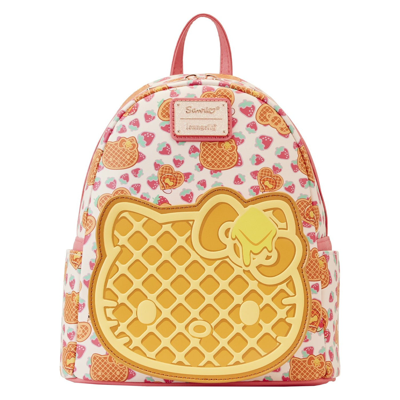 671803458147 - Loungefly Sanrio Hello Kitty Breakfast Waffle Mini Backpack - Front
