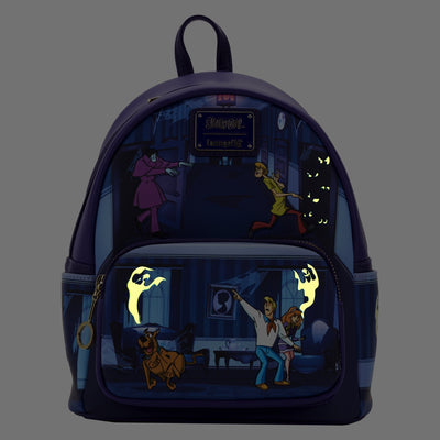 Loungefly Scooby-Doo Monster Chase Mini Backpack  - Front detail Glow