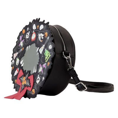 Loungefly Disney Nightmare Before Christmas Figural Wreath Crossbody - Side View