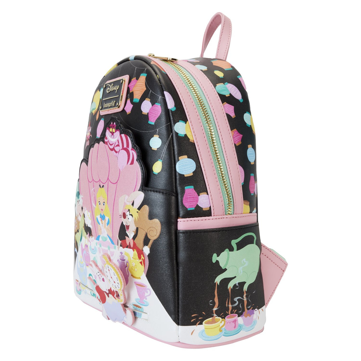 Loungefly Disney Alice in Wonderland Unbirthday Party Mini Backpack - Side View