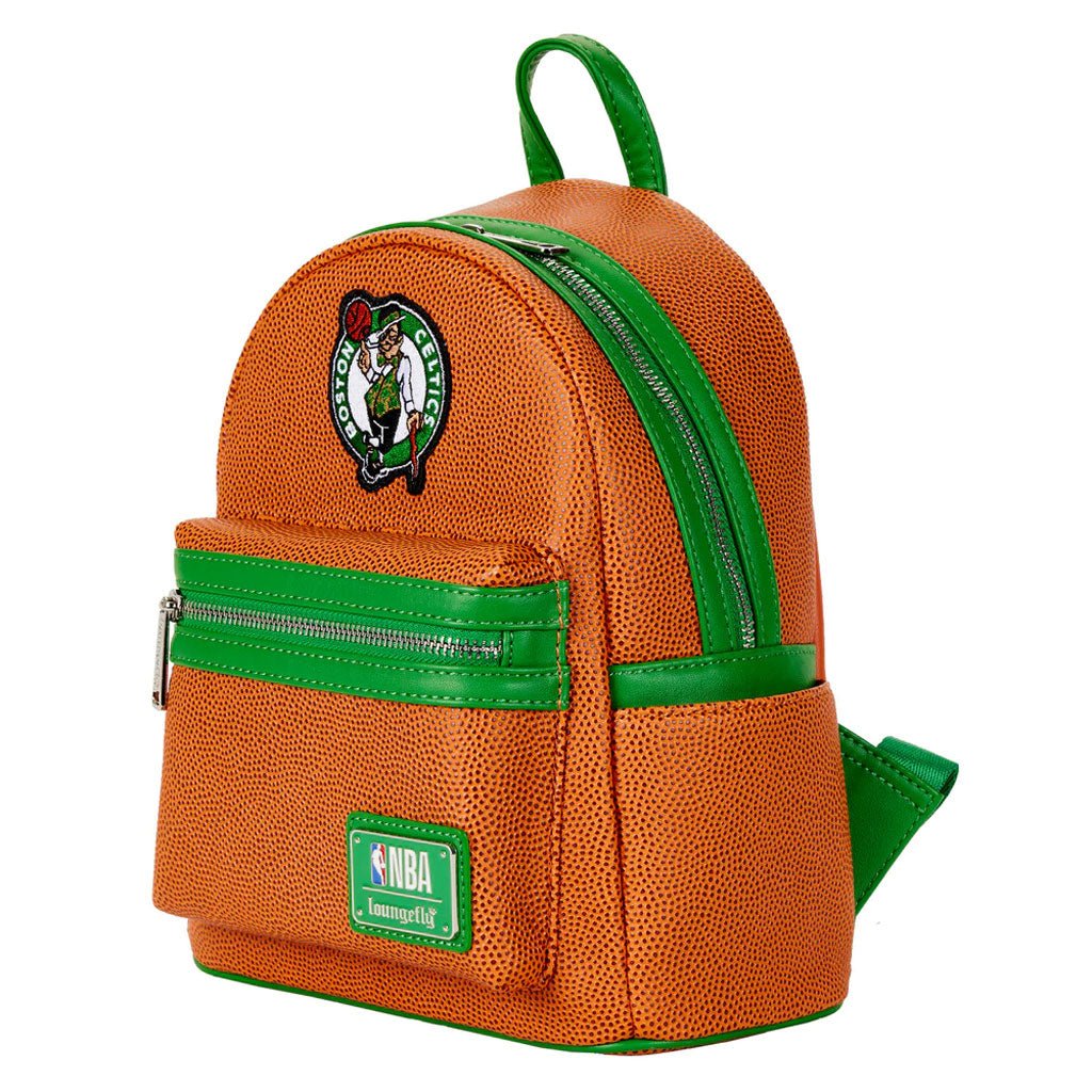 Loungefly NBA Boston Celtics Basketball Mini Backpack - Close Up
