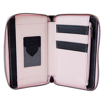 Loungefly Blackpink Allover Print Heart Zip-Around Wallet - Interior