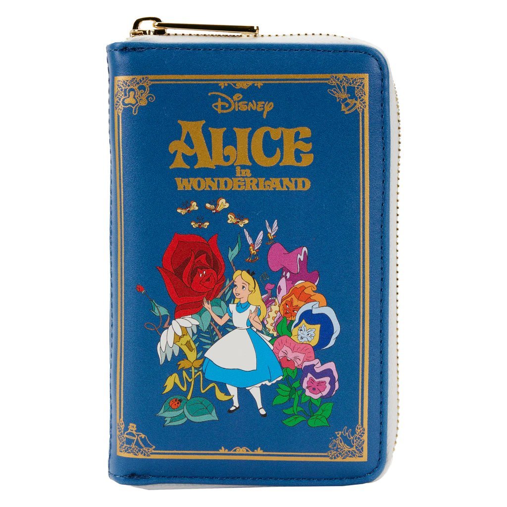 Loungefly Disney Alice in Wonderland Classic Book Zip-Around Wallet - Front