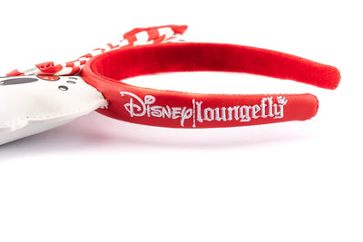 Loungefly Disney Mickey & Minnie Snowman Allover Print Mini Backpack Headband Set Side Headband