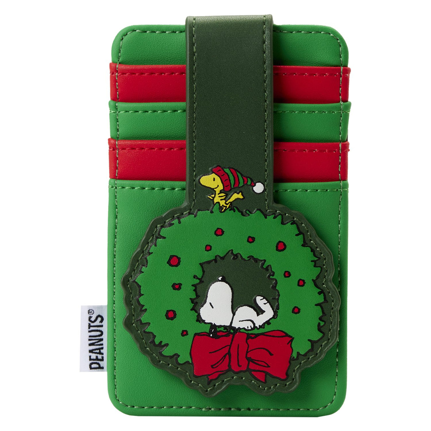 Loungefly Peanuts Snoopy Woodstock Wreath Card Holder - Front