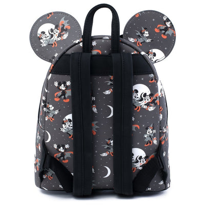 Disney Mickey and Minnie Halloween Allover Print Mini Backpack
