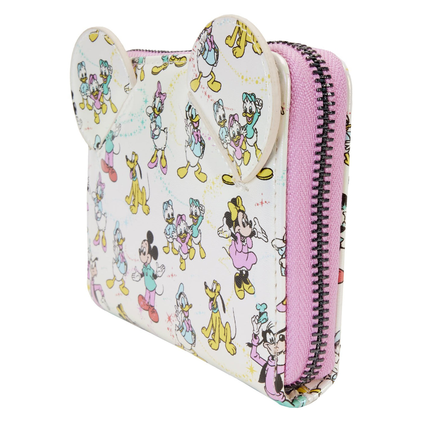 Loungefly Disney D100 Allover Print Zip-Around Wallet - Side View