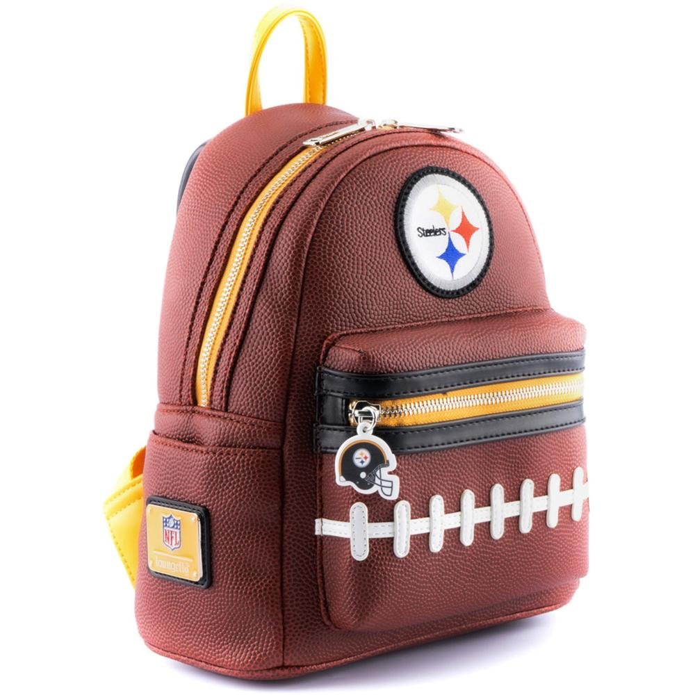 Loungefly NFL Pittsburgh Steelers Pigskin Logo Mini Backpack - Side