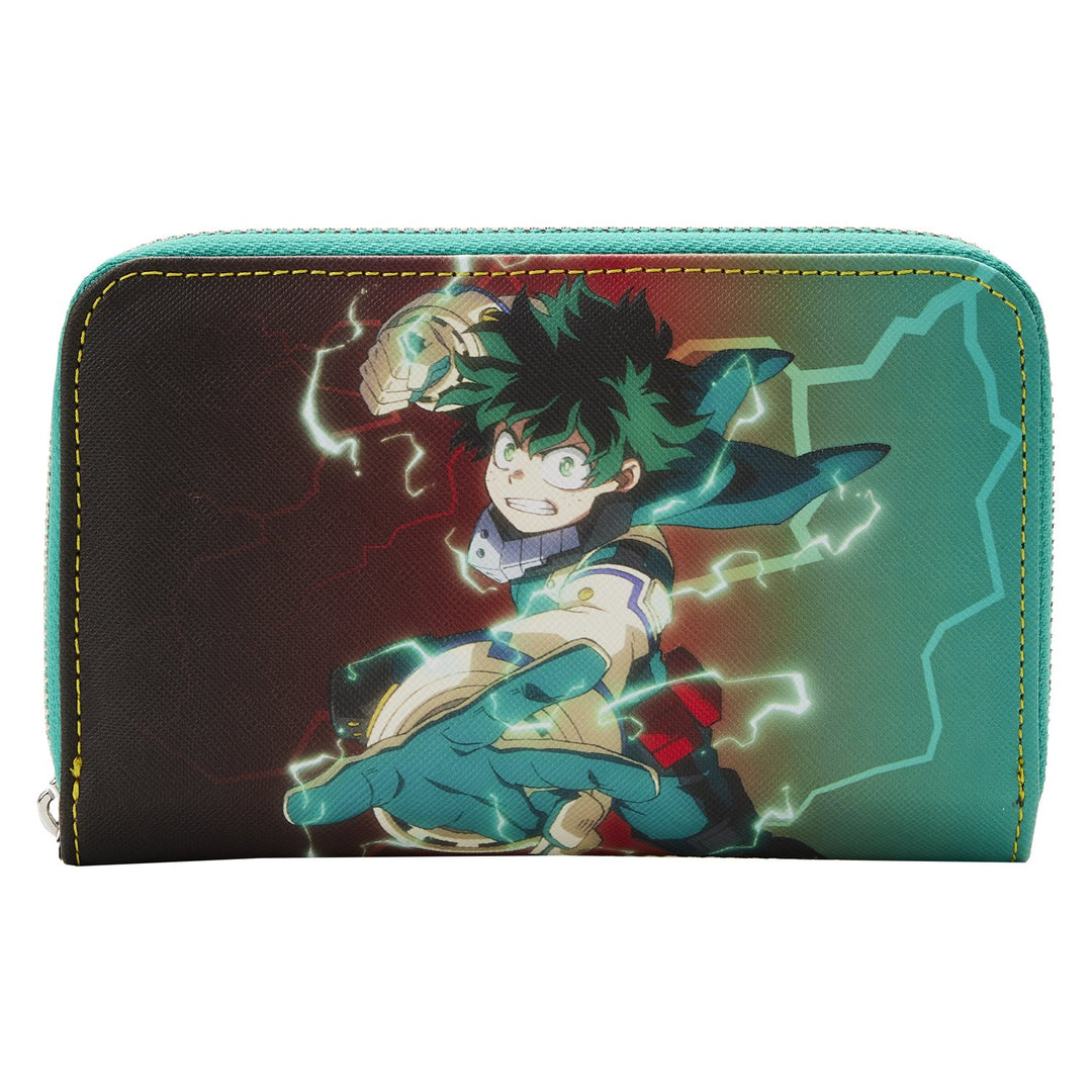 Loungefly My Hero Academia Deku Zip-Around Wallet - Front