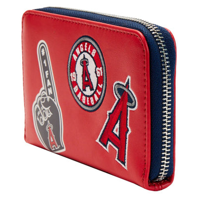 Loungefly MLB Anaheim Angels Patches Zip-Around Wallet - Side - 671803422209