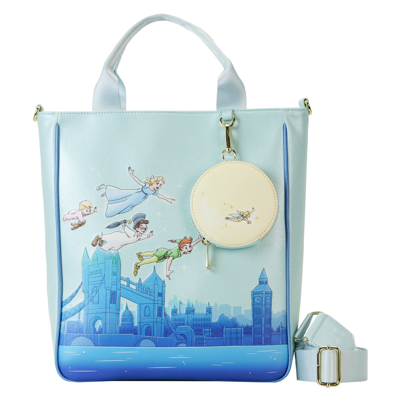 Loungefly Disney Peter Pan You Can Fly Glow Tote Bag - Front