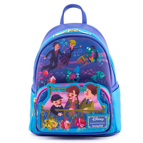 Loungefly Disney Bed Knobs &amp; Broomsticks Beautiful Briny Ballroom Mini Backpack - Front