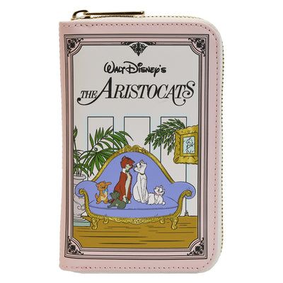 671803446601 - Loungefly Disney The Aristocats Classic Book Zip-Around Wallet - Front