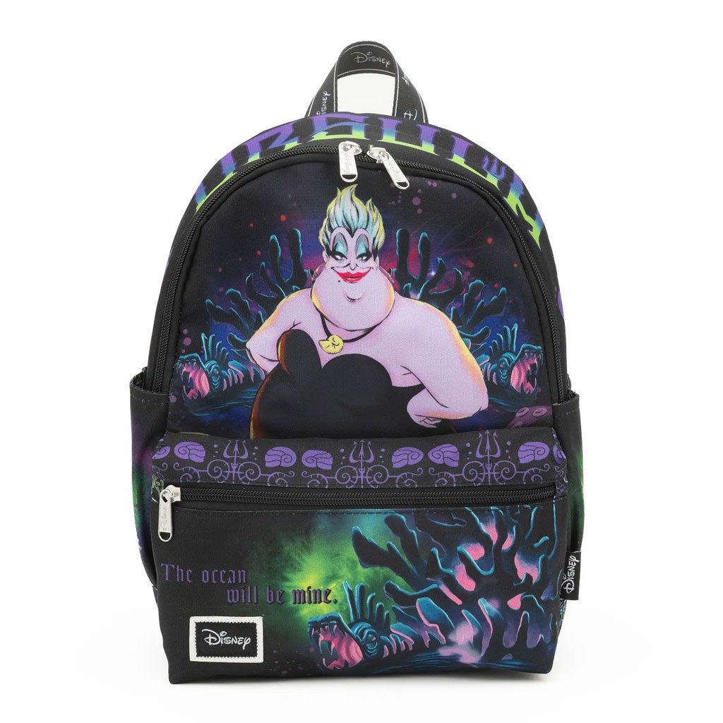 WondaPop Disney Villains The Little Mermaid Ursula 13" Nylon Mini Backpack - Front
