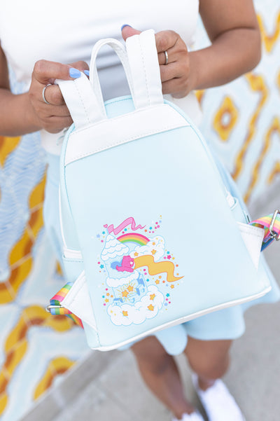 Loungefly Care Bears Care-A-Lot Castle Mini Backpack - IRL Back