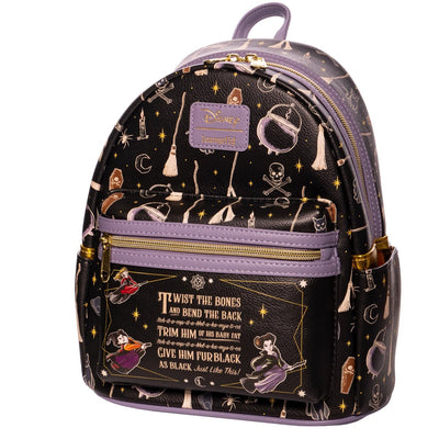 Loungefly Disney Hocus Pocus Glow in the Dark Spell Mini Backpack - Entertainment Earth Ex - Side View
