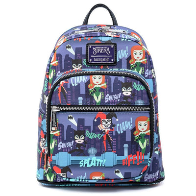 DC Comics Gotham City Sirens Allover Print Mini Backpack