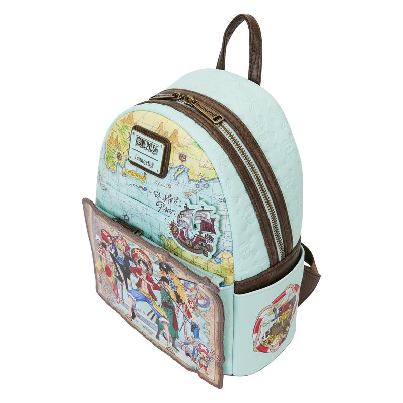 Loungefly Toei One Piece Luffy Gang Map Mini Backpack - Top View