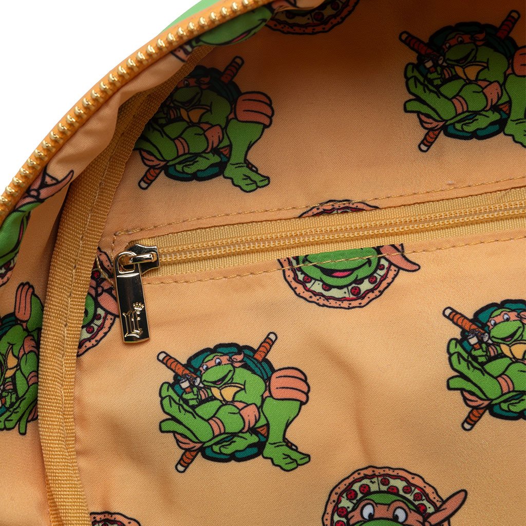 671803450066 - 707 Street Exclusive - Loungefly Nickelodeon TMNT Michelangelo Cosplay Mini Backpack - Interior Lining