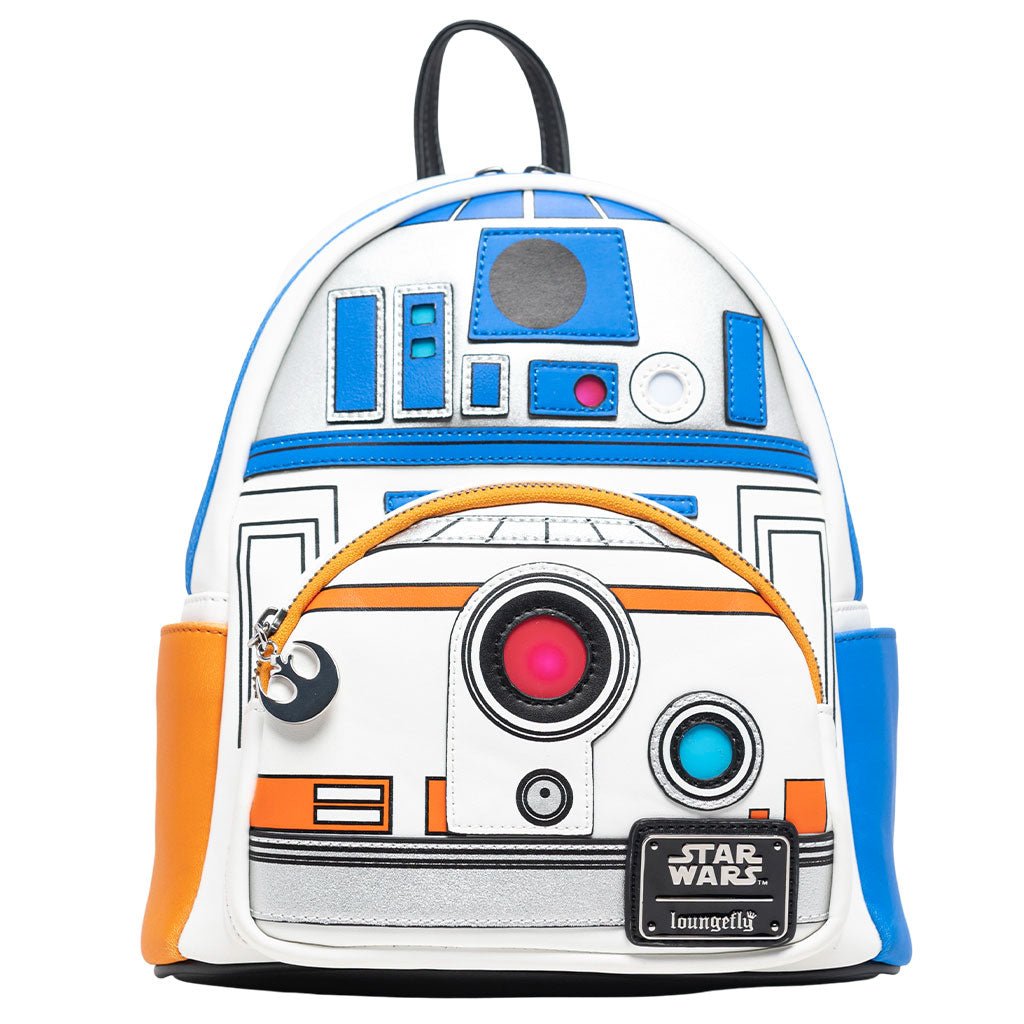 707 Street Exclusive - Loungefly Star Wars R2D2 and BB8 Light Up Cosplay Mini Backpack