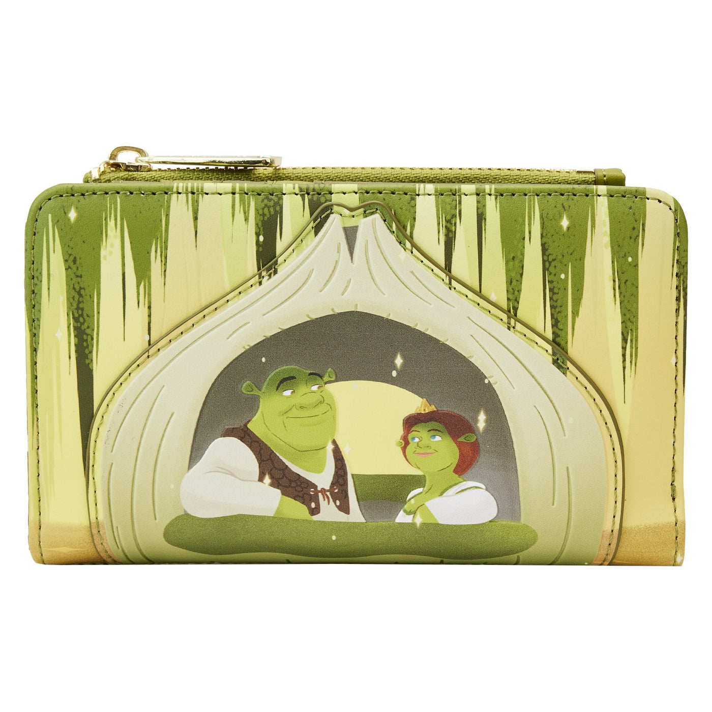671803392533 - Loungefly Dreamworks Shrek Happily Ever After Flap Wallet - Front
