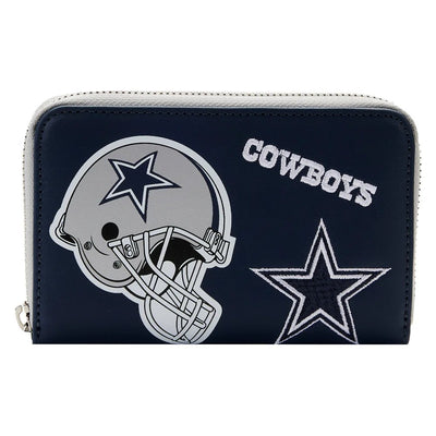 Loungefly NFL Dallas Cowboys Patches Zip-Around Wallet - Front