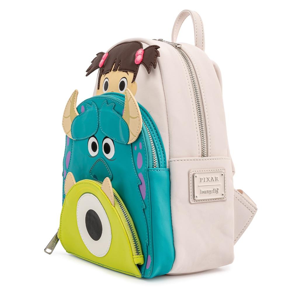 Loungefly Disney Pixar Monster's Inc Boo Mike Sully Cosplay Mini Backpack - Side