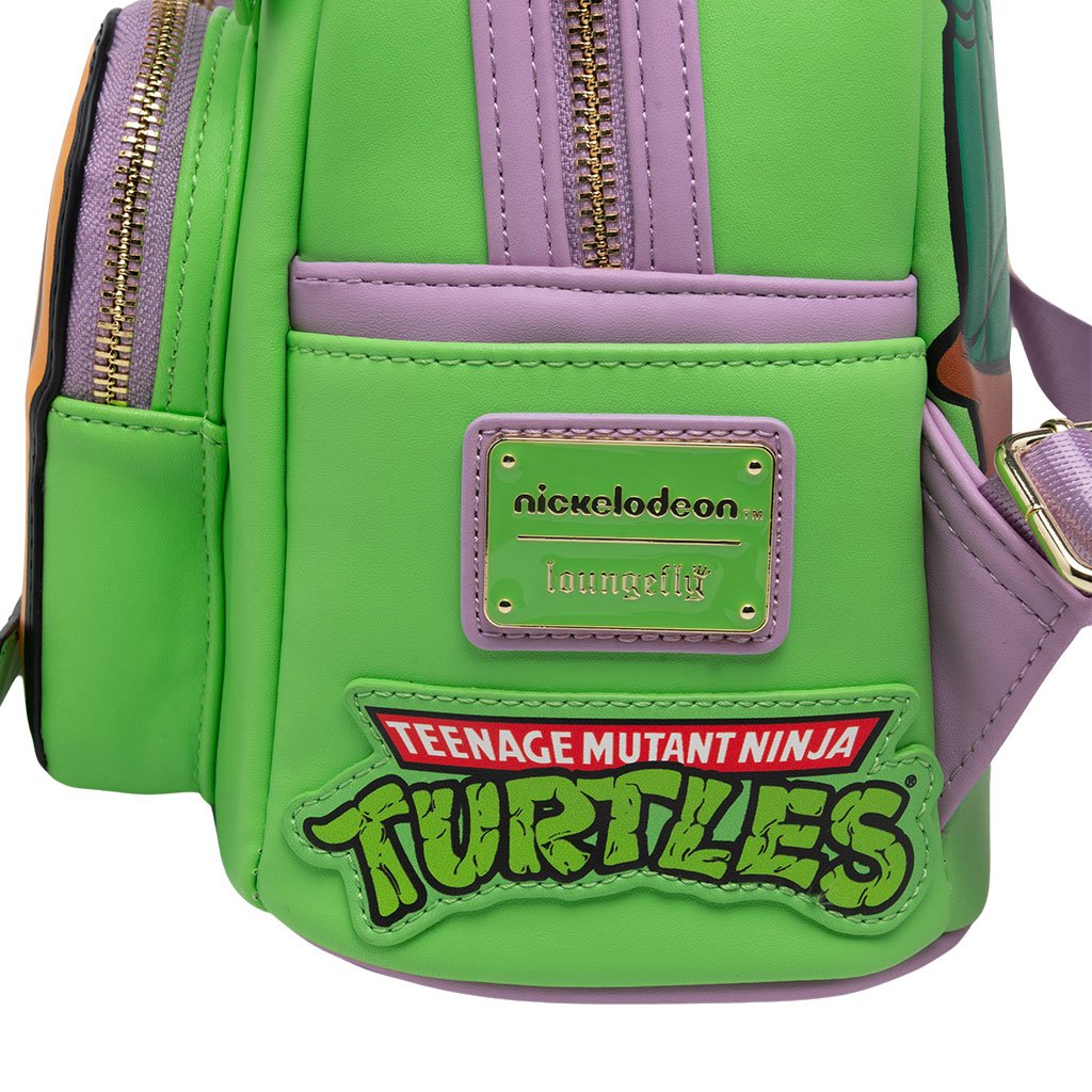 671803390911 - 707 Street Exclusive - Loungefly Nickelodeon TMNT Donatello Cosplay Mini Backpack - Side Pocket B