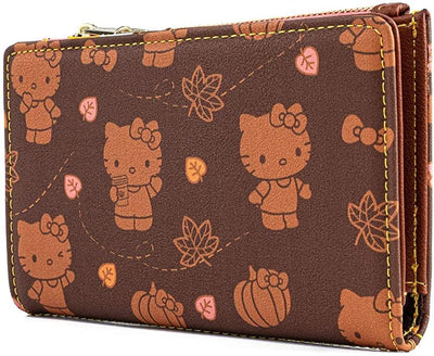 Sanrio Hello Kitty Pumpkin Spice Allover Print Flap Wallet